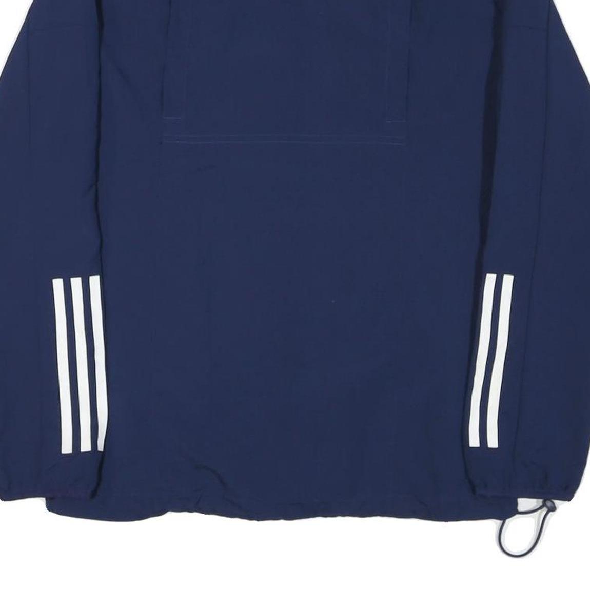 ADIDAS Mens Navy Blue Kraken Youth Hockey Association Track Jacket L Polyester
