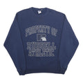 RUSSELL ATHLETIC Mens Navy Blue Cotton Blend Crew Neck 2XL Sweatshirt
