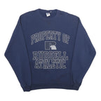 RUSSELL ATHLETIC Mens Navy Blue Cotton Blend Crew Neck 2XL Sweatshirt