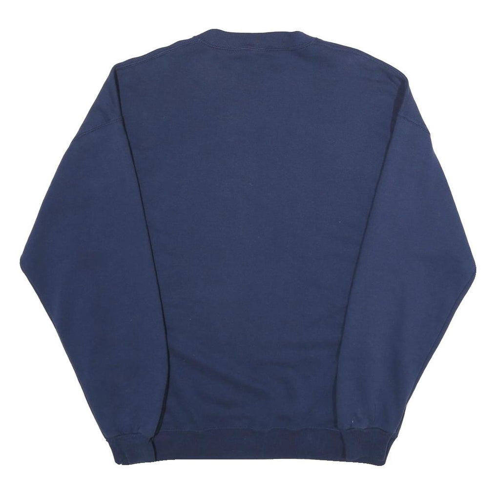 RUSSELL ATHLETIC Mens Navy Blue Cotton Blend Crew Neck 2XL Sweatshirt
