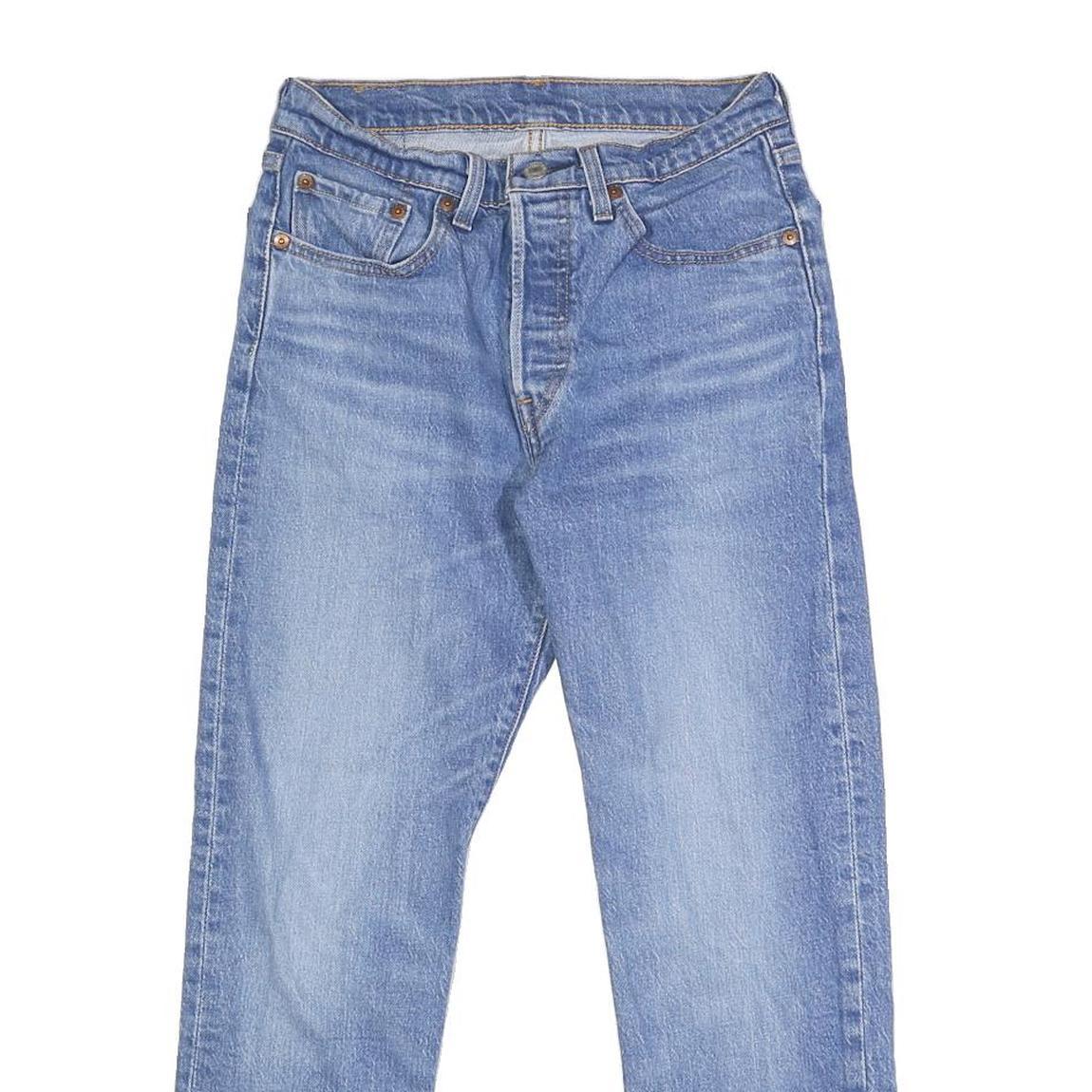 LEVI'S 501 Womens Jeans Blue Regular Straight Denim Light W26 L26 Button