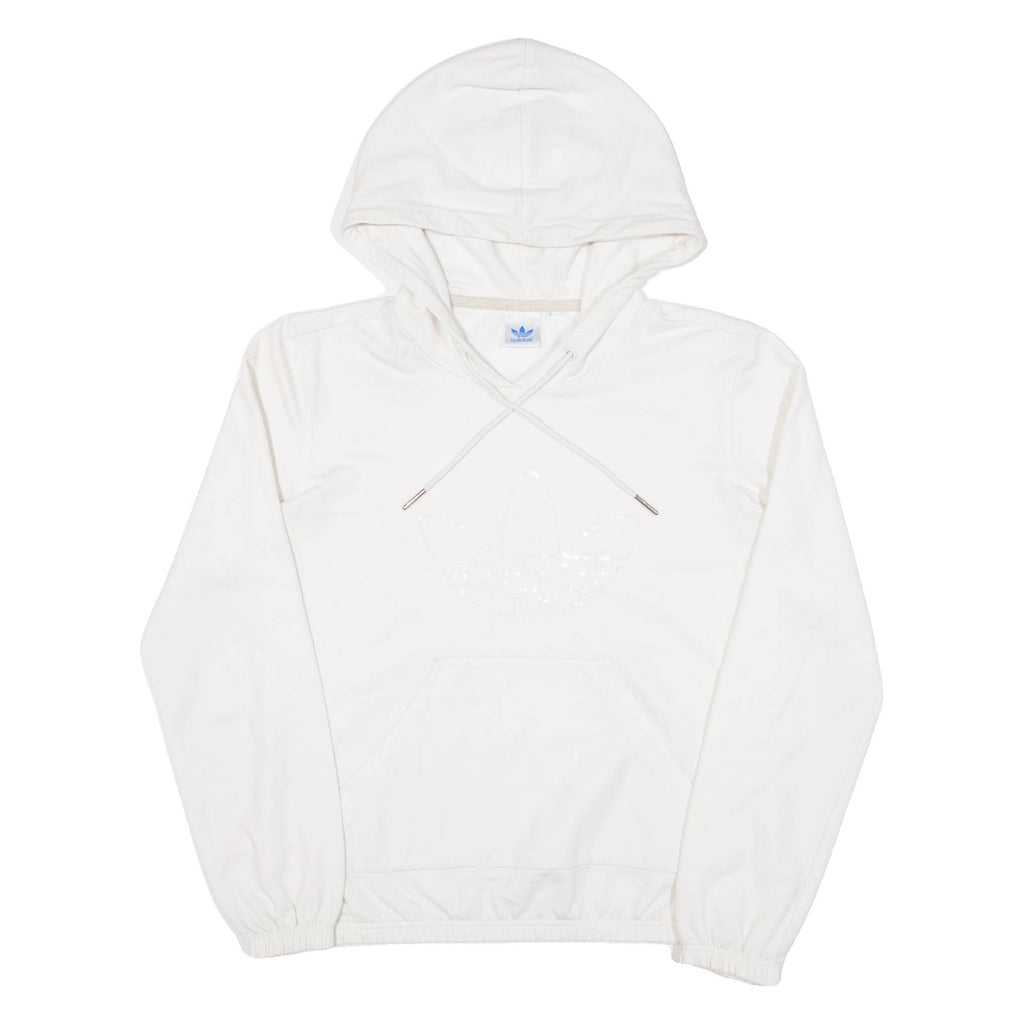 ADIDAS Womens White Hoodie M