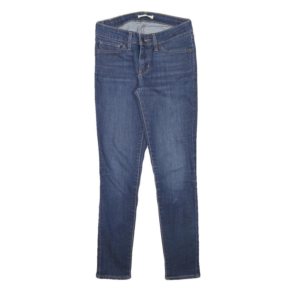 LEVI'S 711 Womens Slim Skinny Denim Medium W26 L27 Jeans Zip Cotton Blend