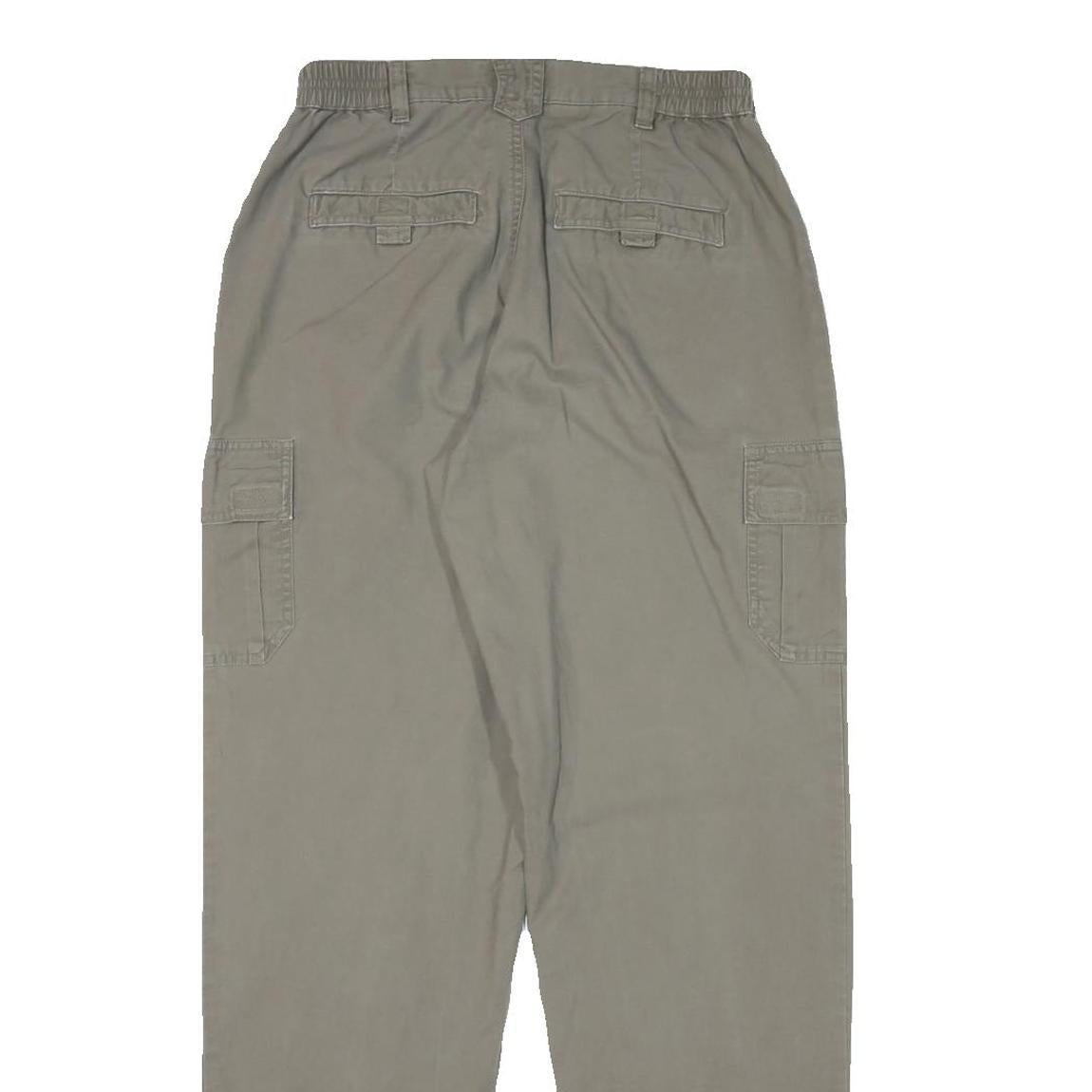 COLUMBIA Mens Relaxed Cotton Blend Khaki Trousers W26 L31 Cargo Zip Closure