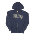 Mens Navy Blue Zipped Hoodie CLHS Logo S Cotton Blend Casual Wear