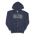 Mens Navy Blue Zipped Hoodie CLHS Logo S Cotton Blend Casual Wear