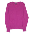APT 9 Womens Pink Plain Cashmere Patterned V-Neck Basic Knit Jumper M Soft