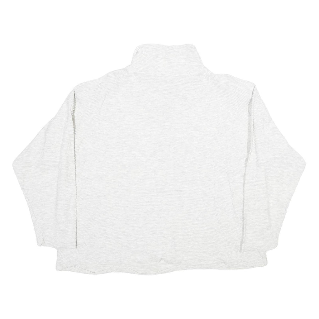 NEWPORT Womens White Bear Embroidered Plain Cotton Pullover Jumper S Casual