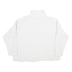 NEWPORT Womens White Bear Embroidered Plain Cotton Pullover Jumper S Casual