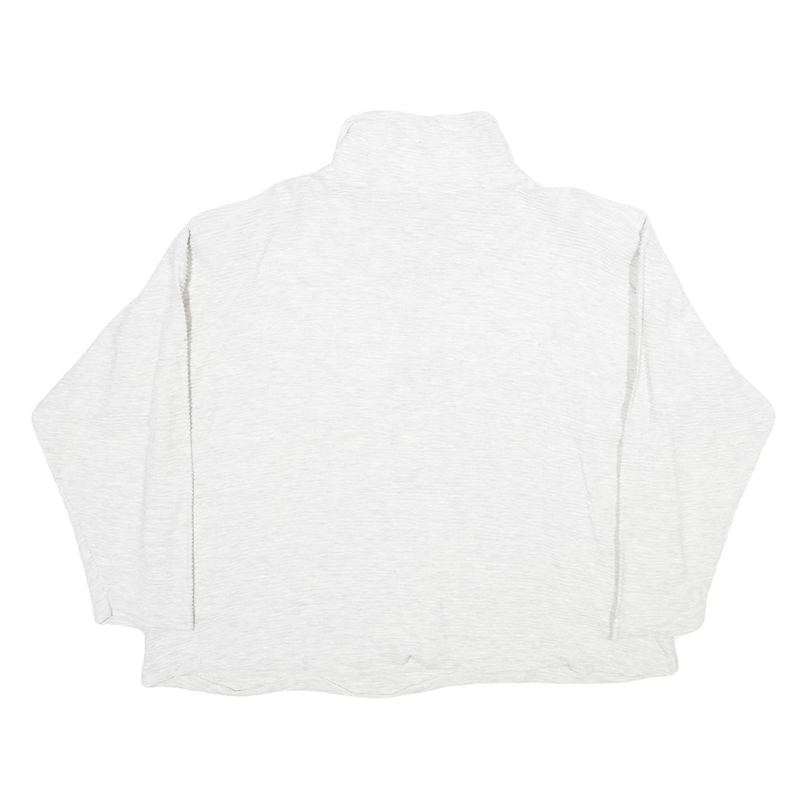 NEWPORT Womens White Bear Embroidered Plain Cotton Pullover Jumper S Casual