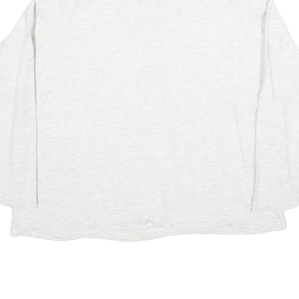 NEWPORT Womens White Bear Embroidered Plain Cotton Pullover Jumper S Casual