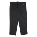 DICKIES Mens Black Cotton Blend Regular Fit Straight Trousers W40 L30 Workwear