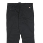 DICKIES Mens Black Cotton Blend Regular Fit Straight Trousers W40 L30 Workwear