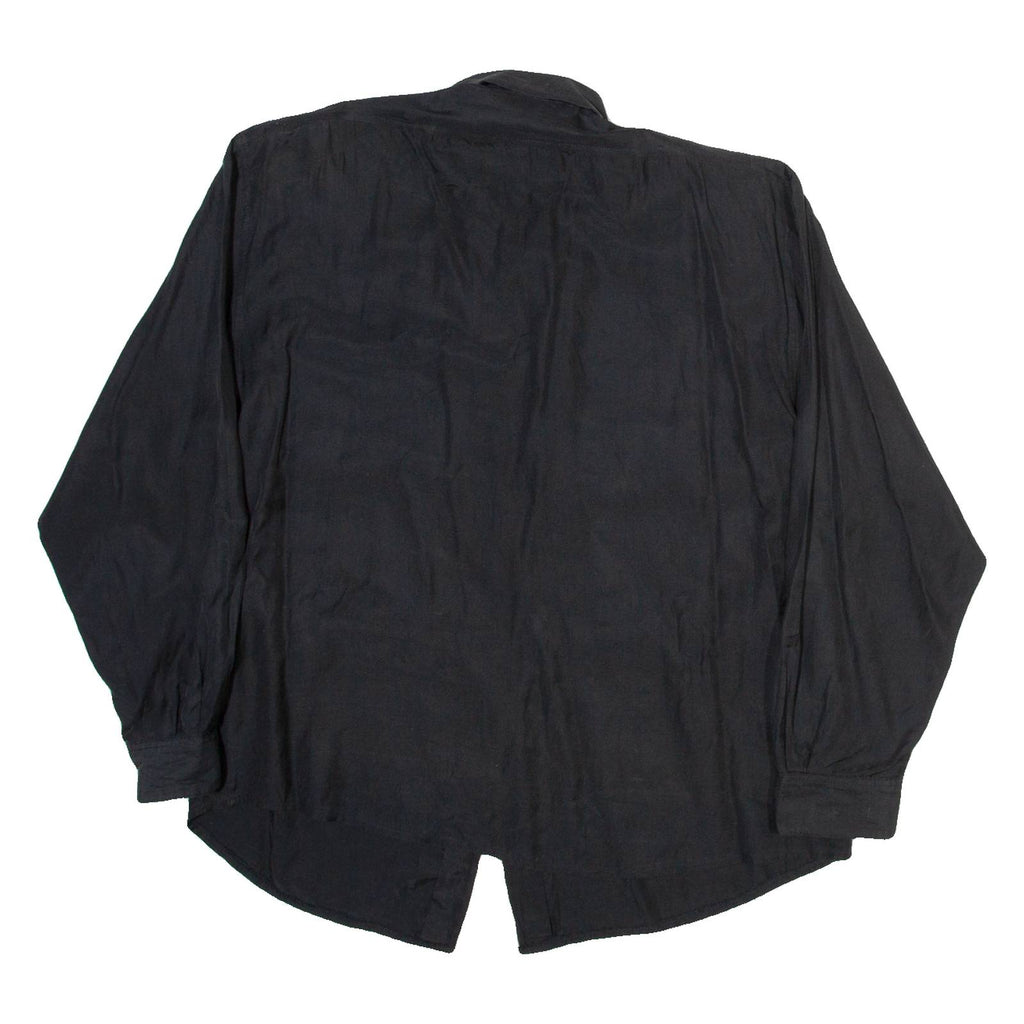 SPENGLER Womens Shirt Black Collared Long Sleeve M