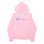 CHAMPION REVERSE WEAVE Womens Pink Hoodie S Embroidered Logo Hooded Sweatshirt