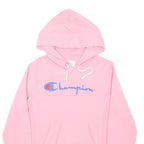 CHAMPION REVERSE WEAVE Womens Pink Hoodie S Embroidered Logo Hooded Sweatshirt