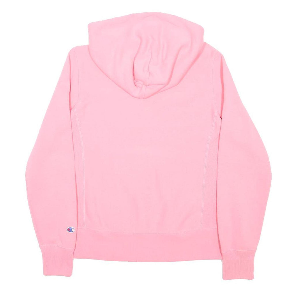 CHAMPION REVERSE WEAVE Womens Pink Hoodie S Embroidered Logo Hooded Sweatshirt