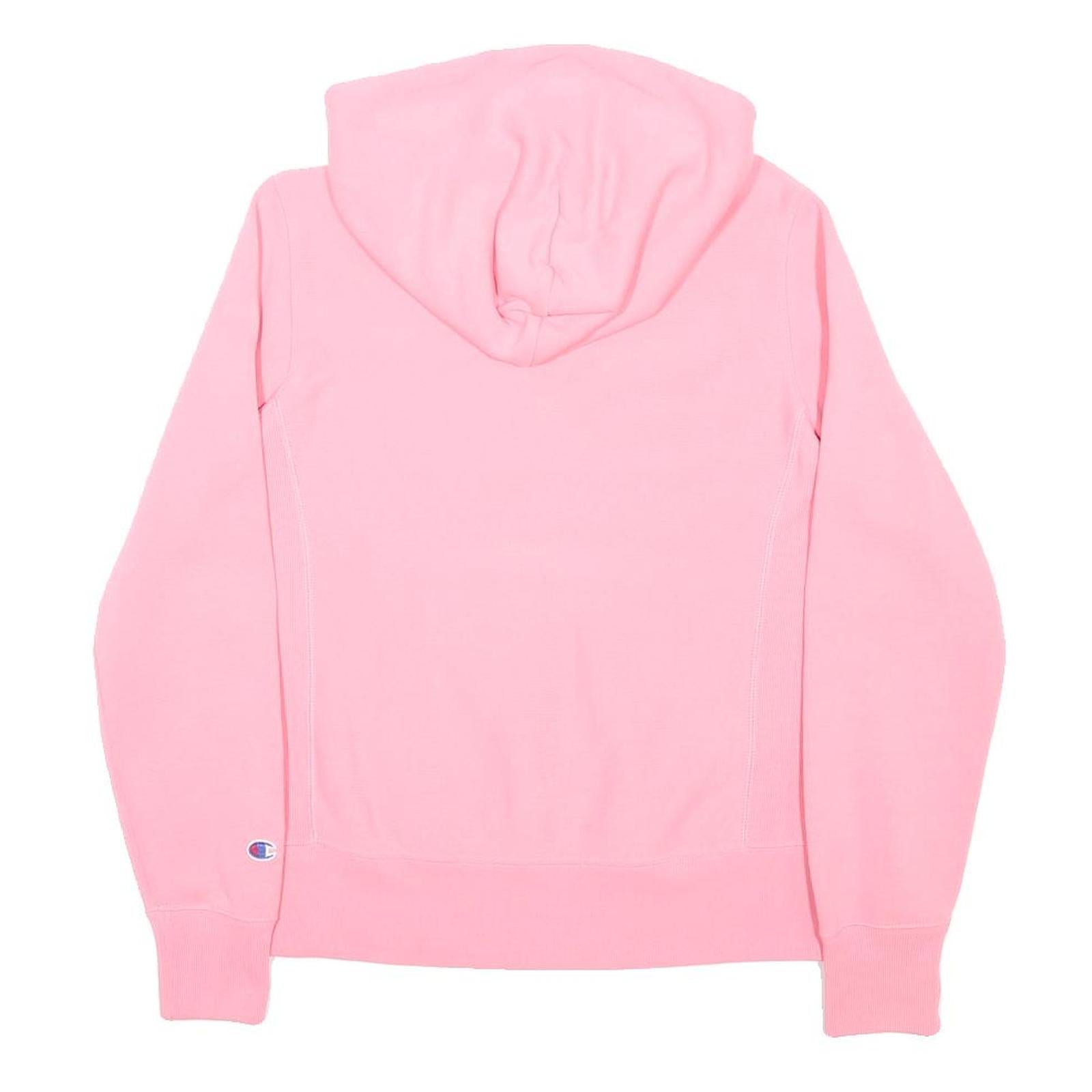 CHAMPION REVERSE WEAVE Womens Pink Hoodie S Embroidered Logo Hooded Sweatshirt