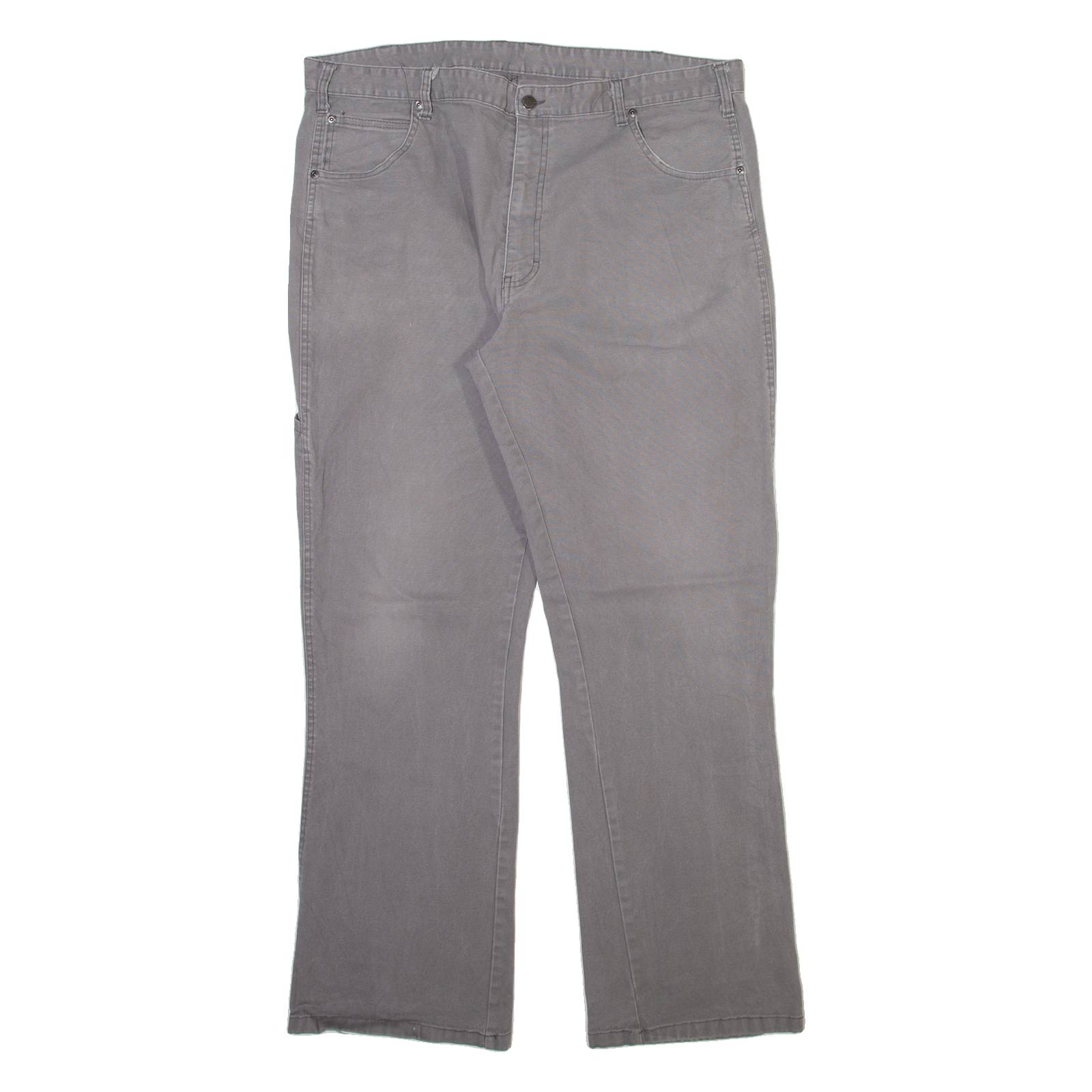 DICKIES Mens Trousers Grey Regular Straight W40 L32
