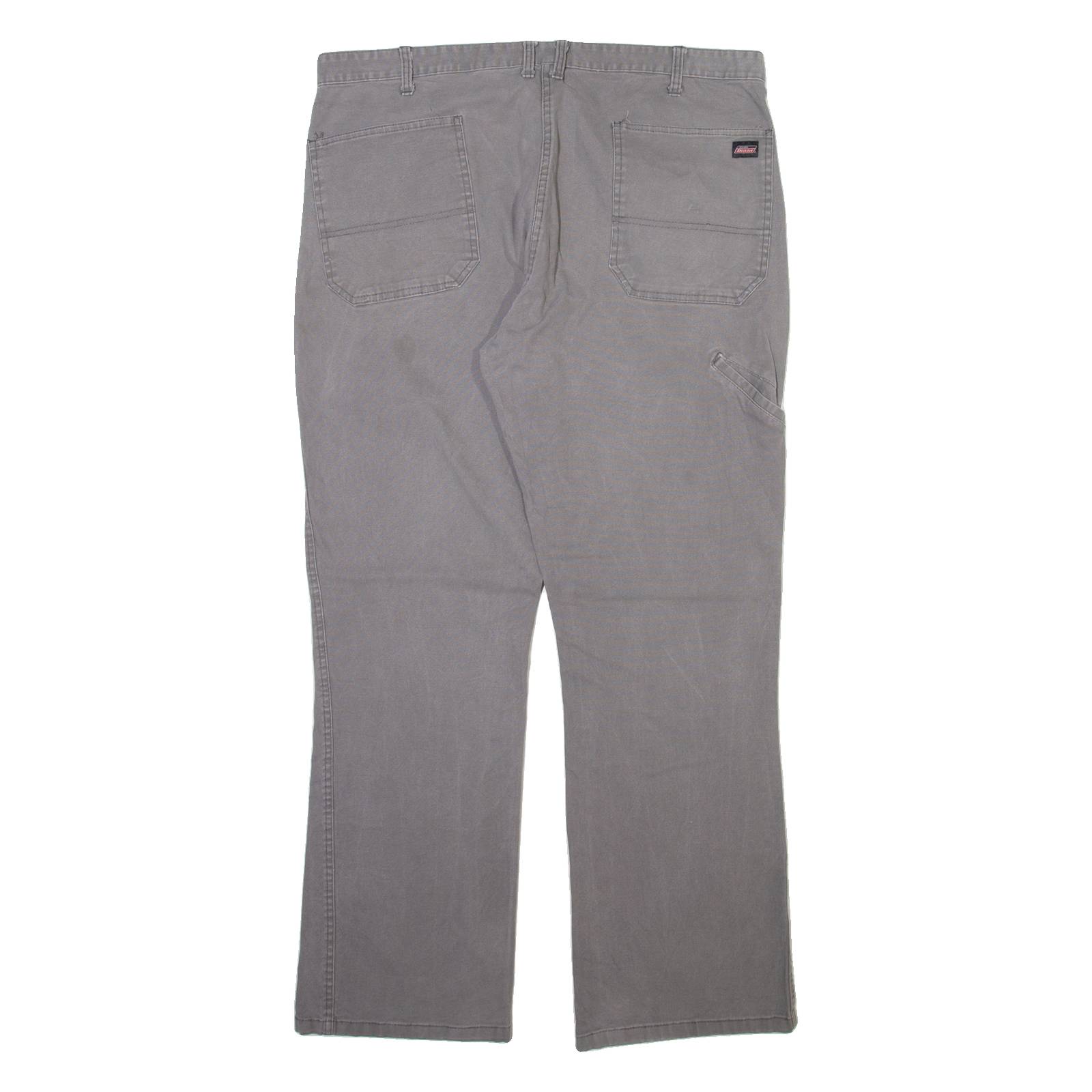 DICKIES Mens Trousers Grey Regular Straight W40 L32