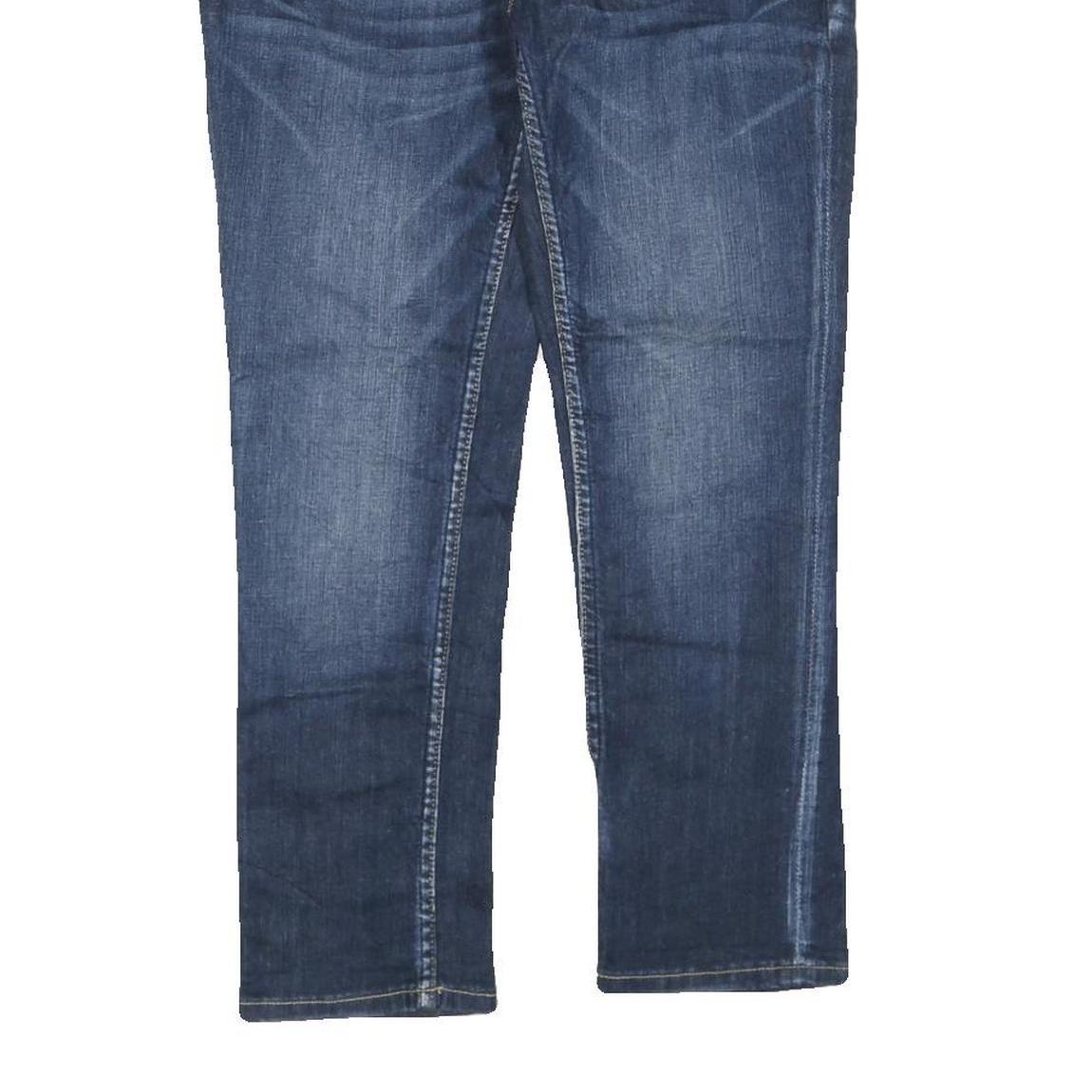 BE ROCK Womens Regular Fit Blue Denim Jeans W32 L25 Embroidered Pockets