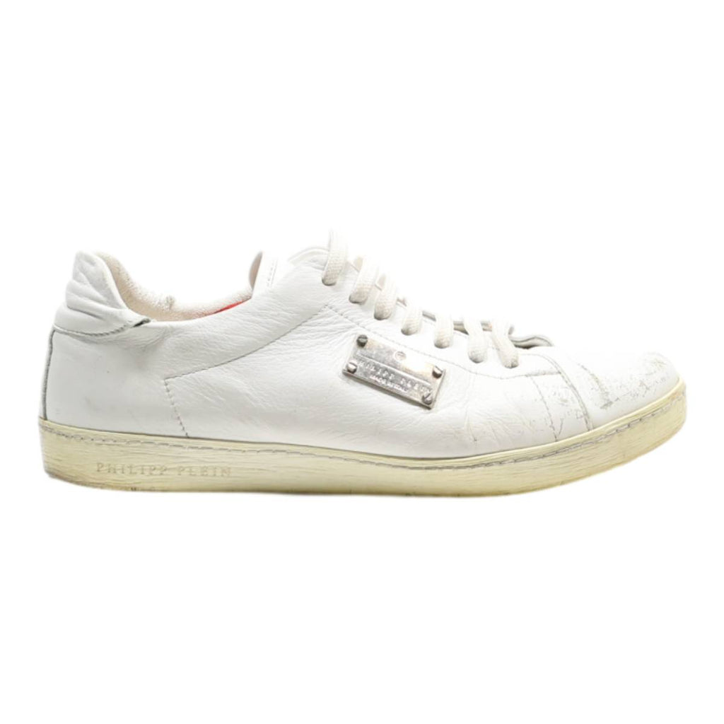 PHILIPP PLEIN Sneaker Trainers White Leather Mens UK 6