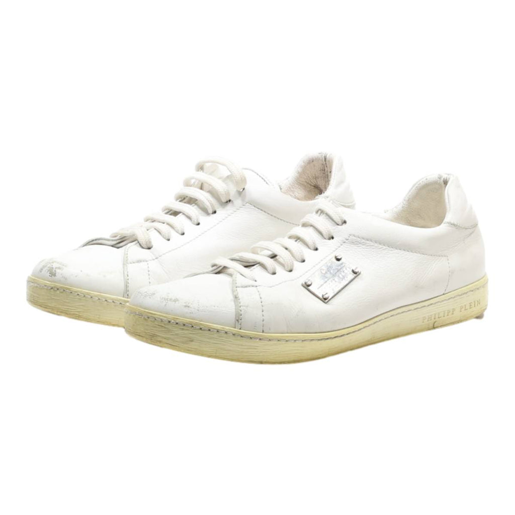 PHILIPP PLEIN Sneaker Trainers White Leather Mens UK 6