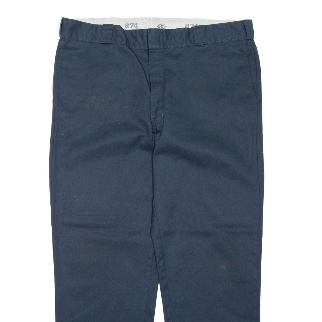 DICKIES Mens Trousers Blue Regular Straight W40 L30