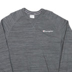 CHAMPION Mens Grey Crew Neck L Sweatshirt Cotton Blend Casual Athletic Pullover