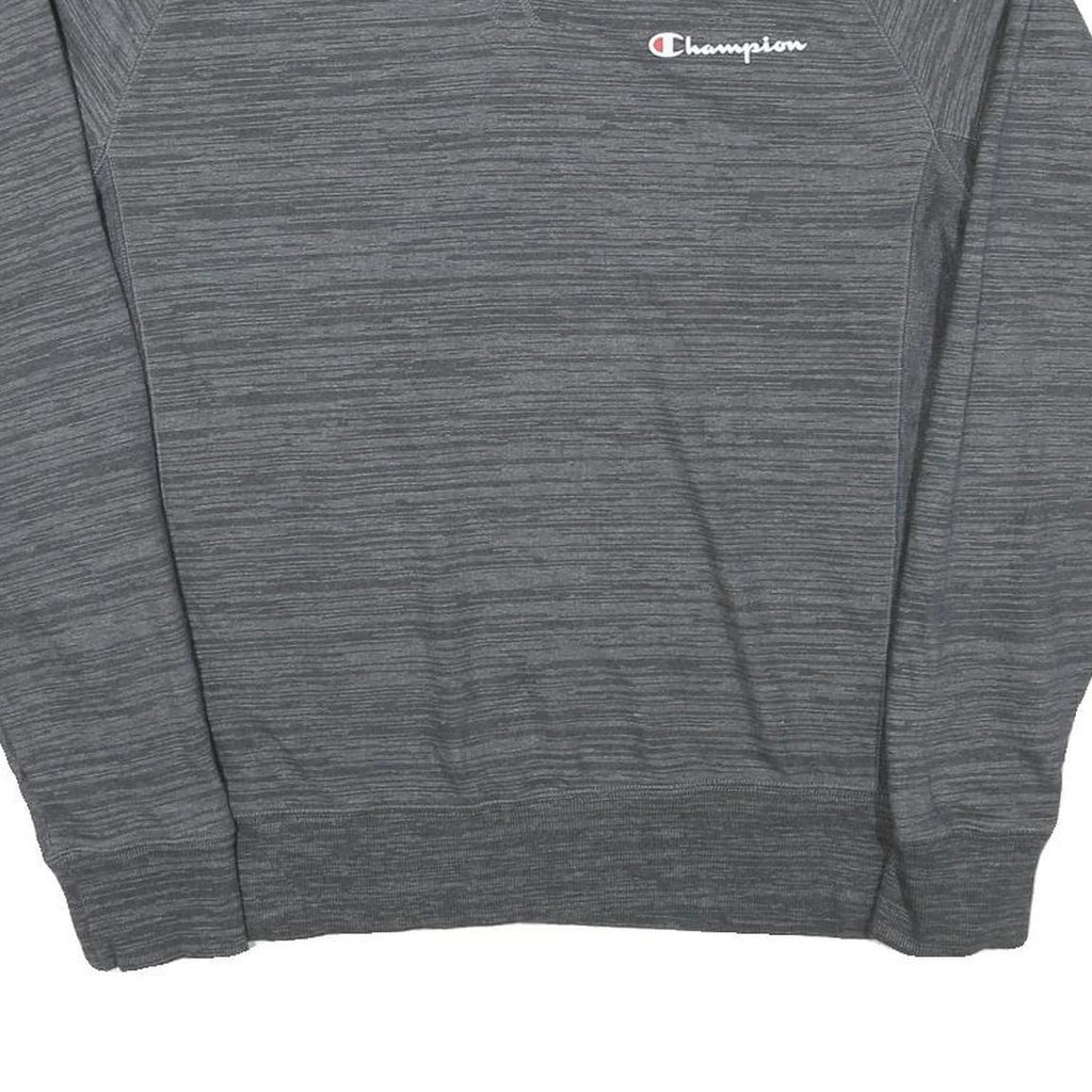 CHAMPION Mens Grey Crew Neck L Sweatshirt Cotton Blend Casual Athletic Pullover