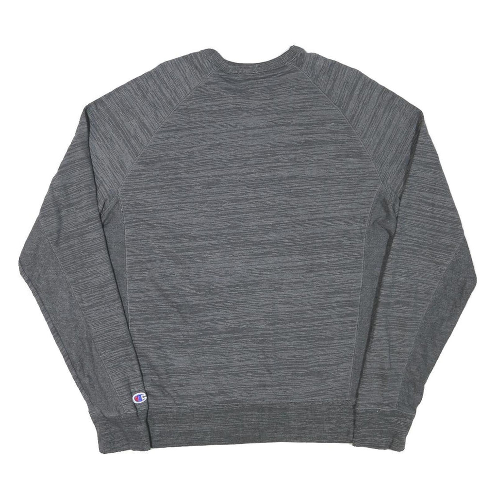CHAMPION Mens Grey Crew Neck L Sweatshirt Cotton Blend Casual Athletic Pullover