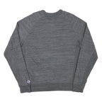 CHAMPION Mens Grey Crew Neck L Sweatshirt Cotton Blend Casual Athletic Pullover