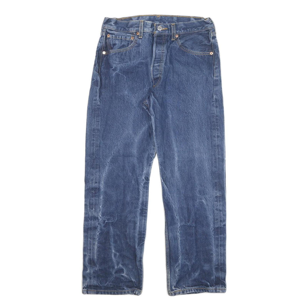 LEVI'S 501 Mens Jeans Blue Regular Straight Denim Medium W29 L27 Classic Fit