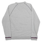 FILA Mens Grey Cotton Blend Crew Neck Sweatshirt M Logo Embroidered Casual