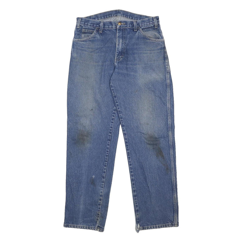DICKIES Mens Blue Regular Straight Denim Light W33 L32 Cotton Workwear Jeans