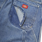 DICKIES Mens Blue Regular Straight Denim Light W33 L32 Cotton Workwear Jeans