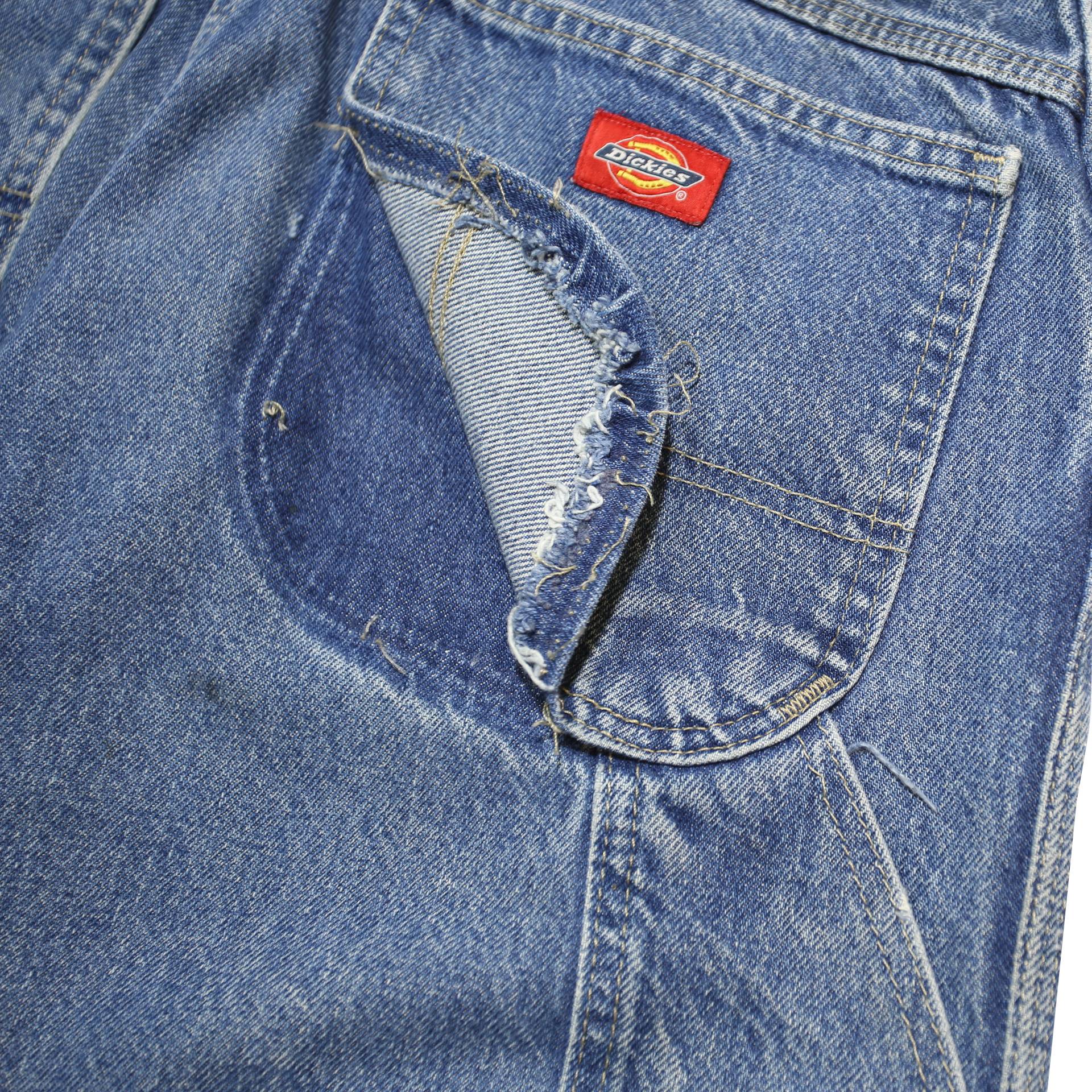 DICKIES Mens Blue Regular Straight Denim Light W33 L32 Cotton Workwear Jeans