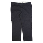 DICKIES Cargo Workwear Mens Trousers Black Regular Straight W42 L30
