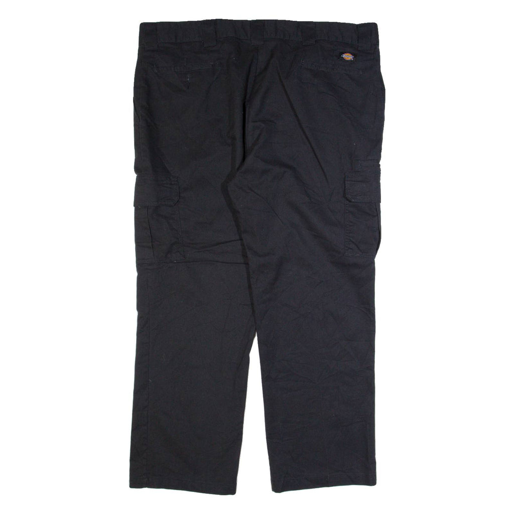 DICKIES Cargo Workwear Mens Trousers Black Regular Straight W42 L30