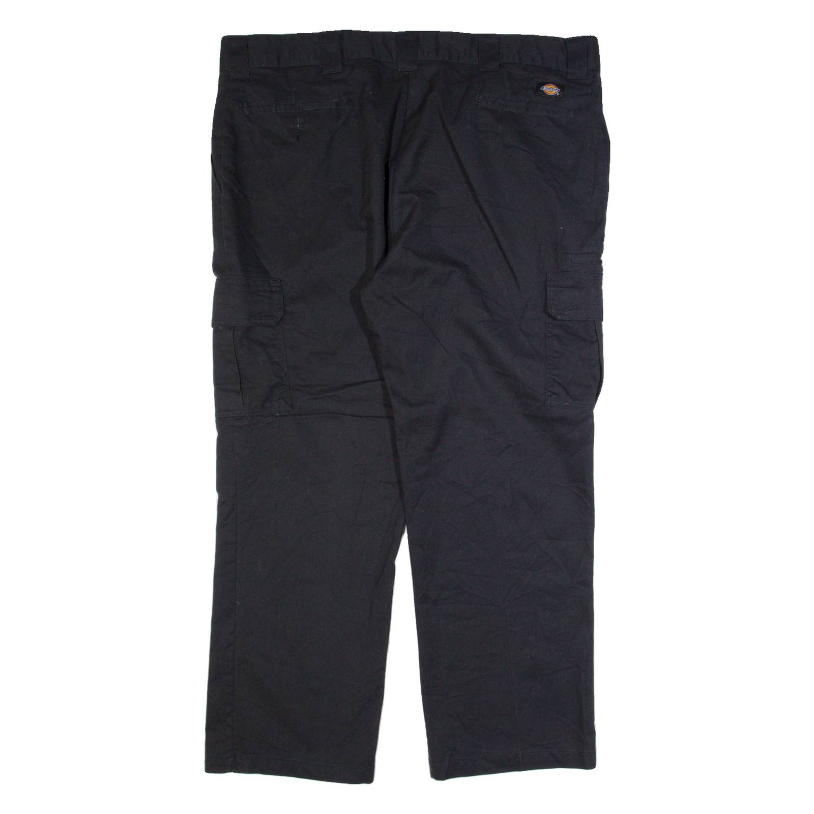 DICKIES Cargo Workwear Mens Trousers Black Regular Straight W42 L30