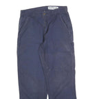 CARHARTT Mens Cotton Blend Navy Relaxed Straight Trousers W30 L30 Workwear