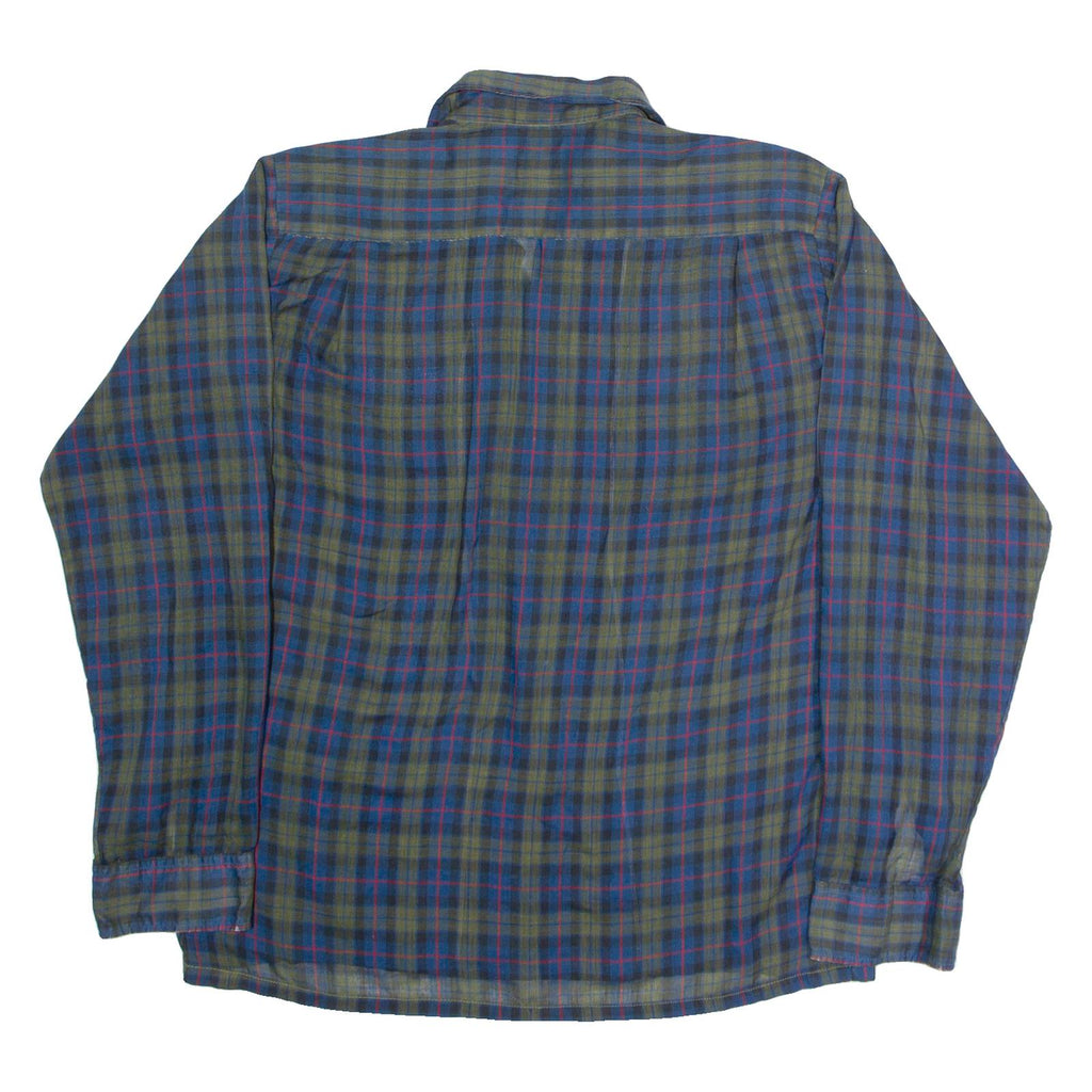 AIRMAN Mens Shirt Blue Check Long Sleeve M