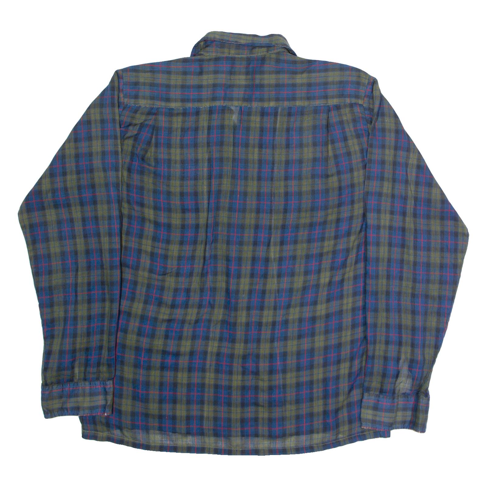AIRMAN Mens Shirt Blue Check Long Sleeve M