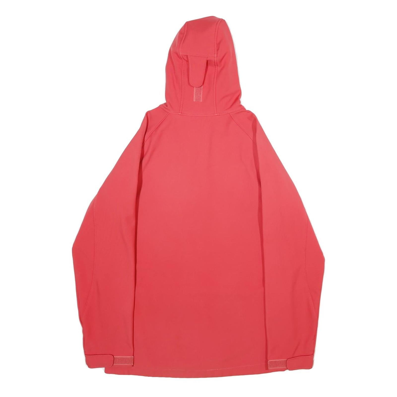 COLUMBIA Womens Red Pink Hooded Zip Jacket XL Softshell Plain Lightweight
