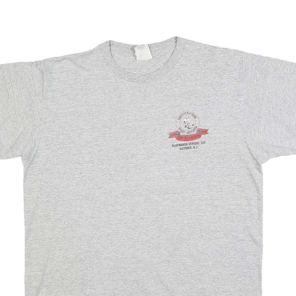 NUTMEG Mens Grey Playmaker Seniors Cup Graphic T-Shirt 2XL Short Sleeve Crew