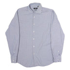 BOSS HUGO BOSS Mens Blue Check Shirt M Business Casual Cotton Long Sleeve