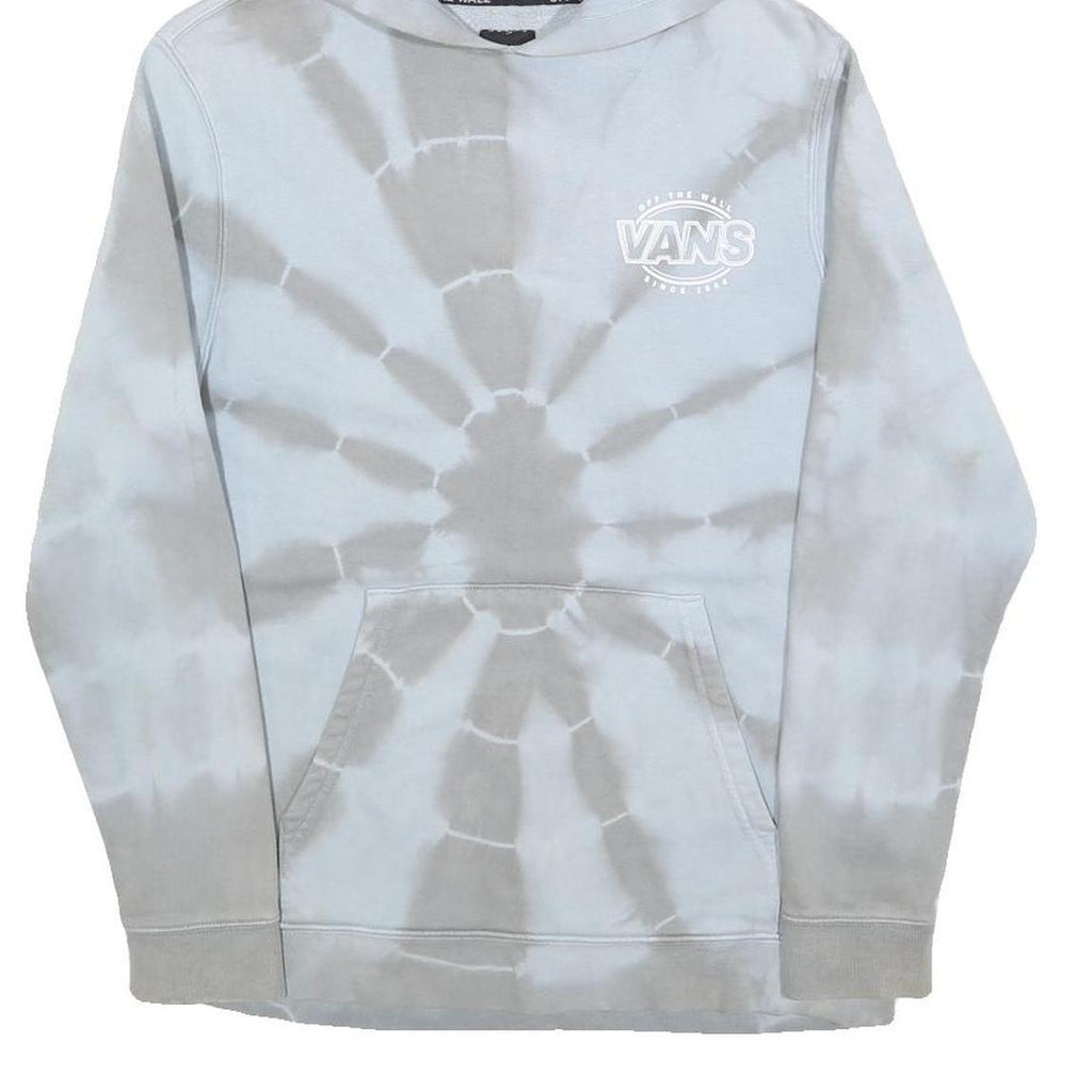 VANS Boys Blue & Grey Tie Dye Pullover Hoodie L Cotton Casual Warm