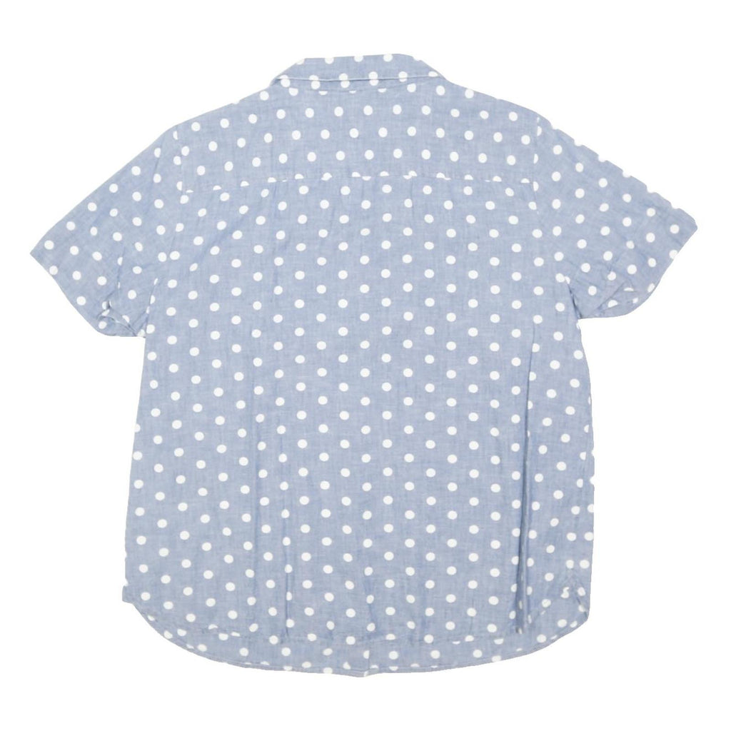 TOMMY HILFIGER Womens Blue & White Polka Dot Shirt XL Casual Cotton Blend Button
