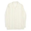 ST MICHAEL Womens Cream Plain Button Up Patterned Jumper Crew Neck UK 14 Acrylic