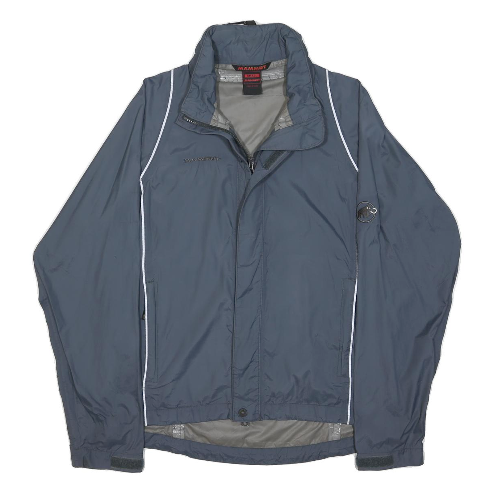 MAMMUT Mens Blue Grey Zip Jacket S Polyamide Outdoor Sports Lightweight